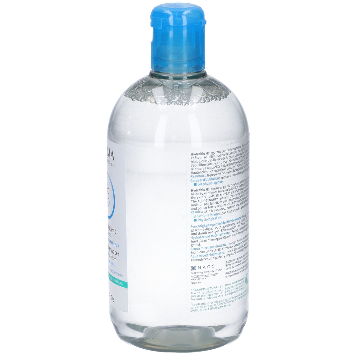 BIODERMA Hydrabio H2O Acqua micellare struccante idratante pelle disidratata