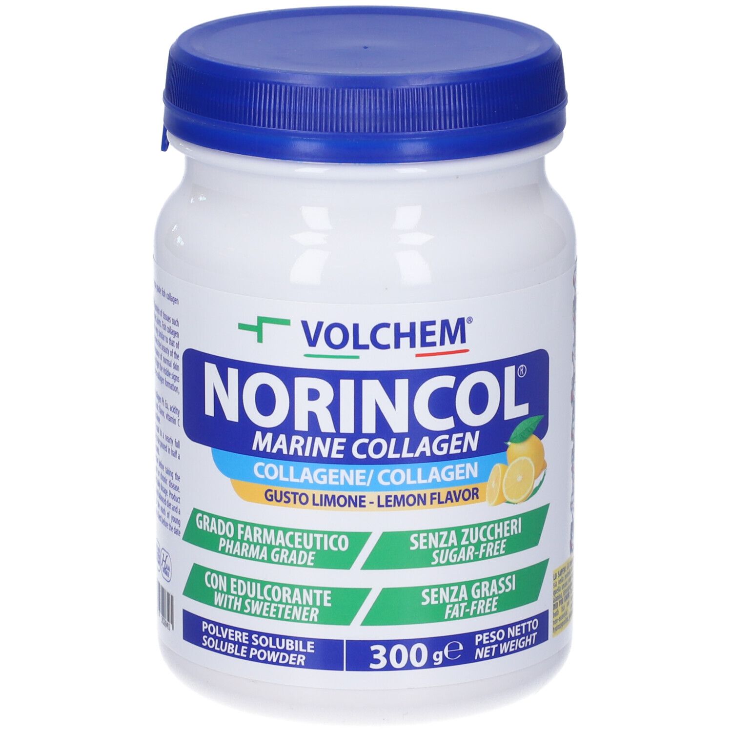 VOLCHEM Norincol Marine Collagen Collagene Marino Idrolizzato In Polvere Solubile - Gusto Arancia