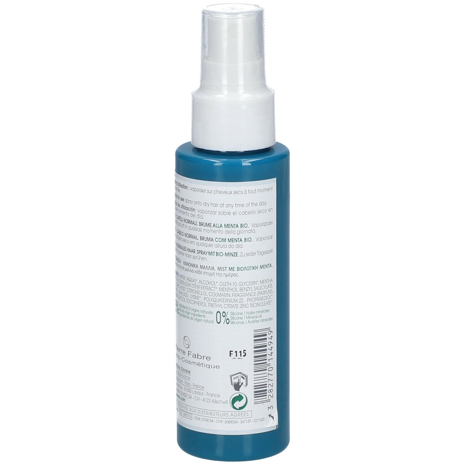 Klorane Spray alla Menta BIO 200ml - Detox, capelli purificati
