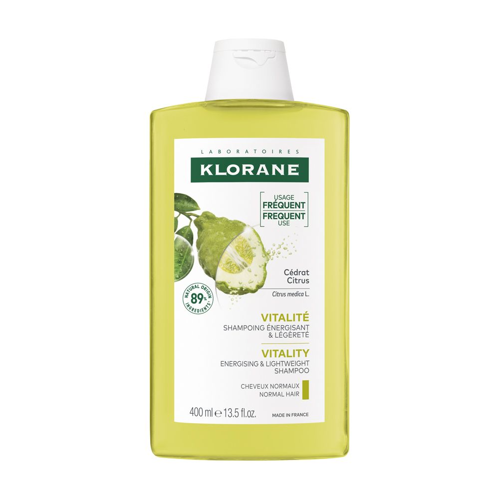 Klorane Shampoo Energizzante e Leggerezza alla Polpa di Cedro 400ml - Capelli grassi, eccesso di Sebo