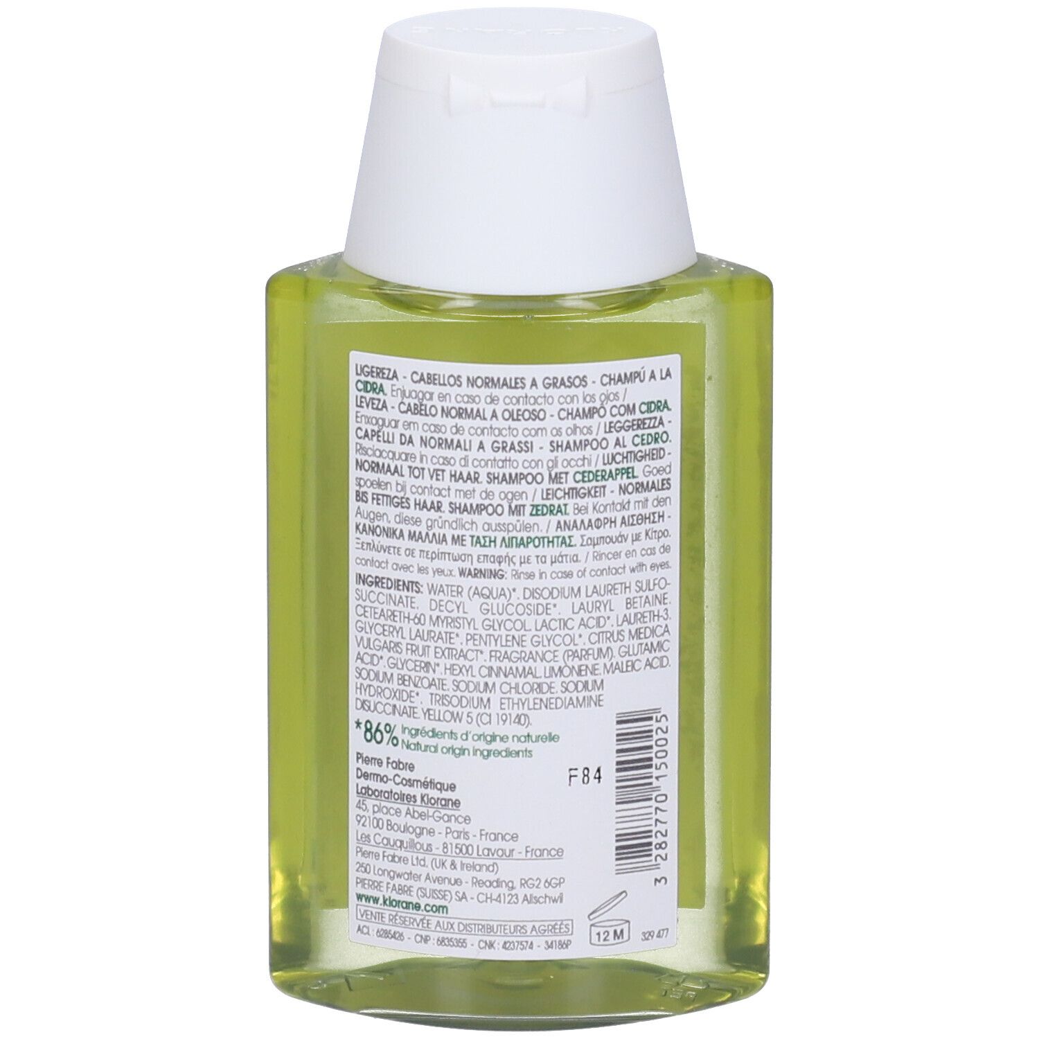 KLORANE Shampoo alla polpa di Cedro