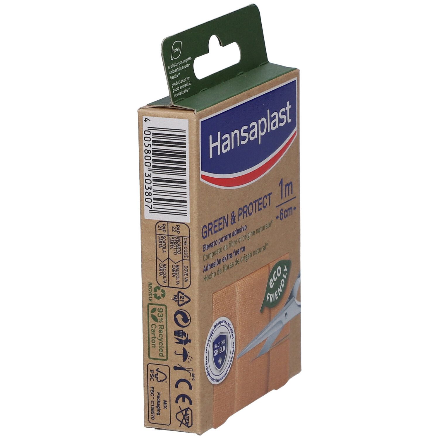 Hansaplast  Green & Protect (1 m x 6 cm) - risparmia il 10% con il codice: NI10