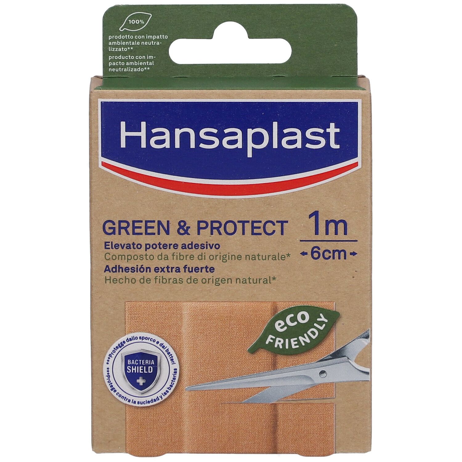 Hansaplast  Green & Protect (1 m x 6 cm) - risparmia il 10% con il codice: NI10