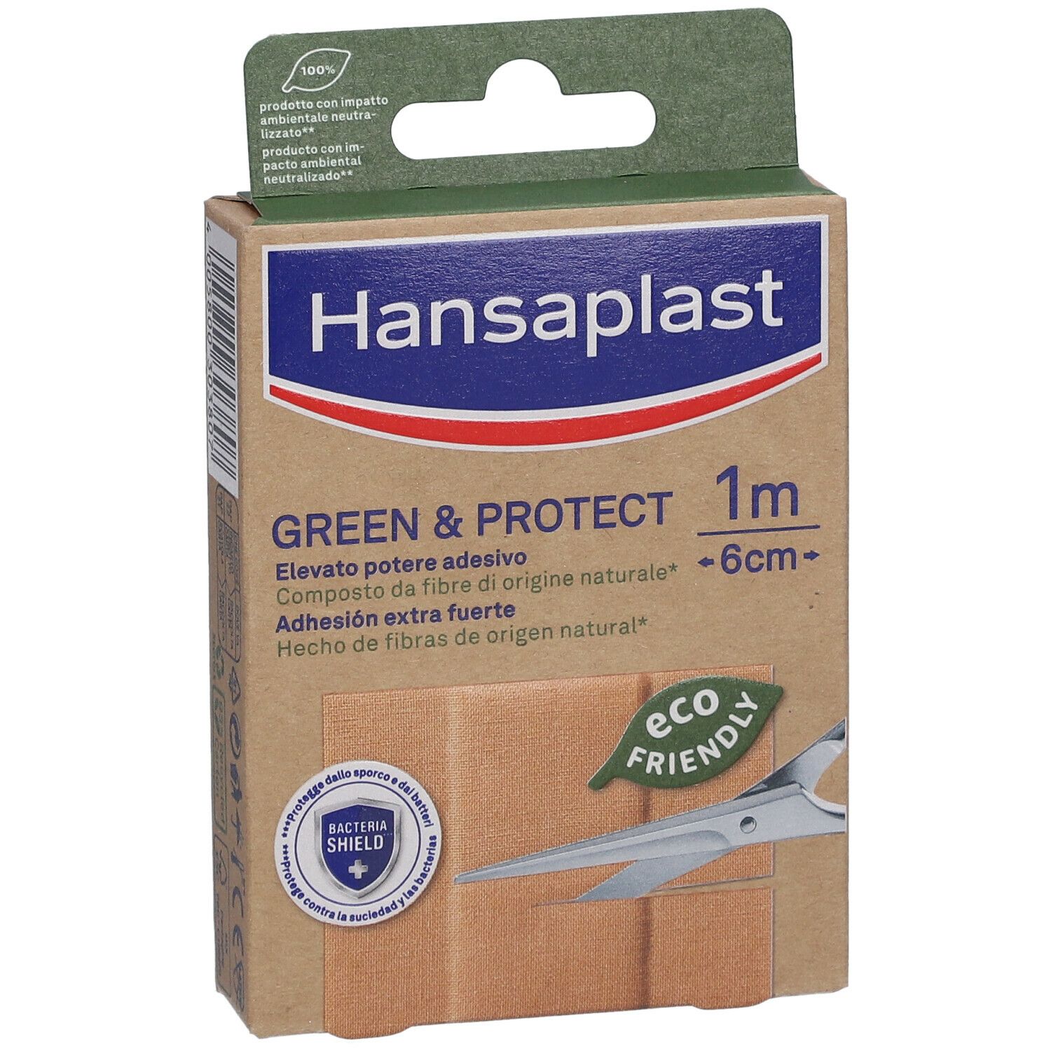 Hansaplast  Green & Protect (1 m x 6 cm) - risparmia il 10% con il codice: NI10