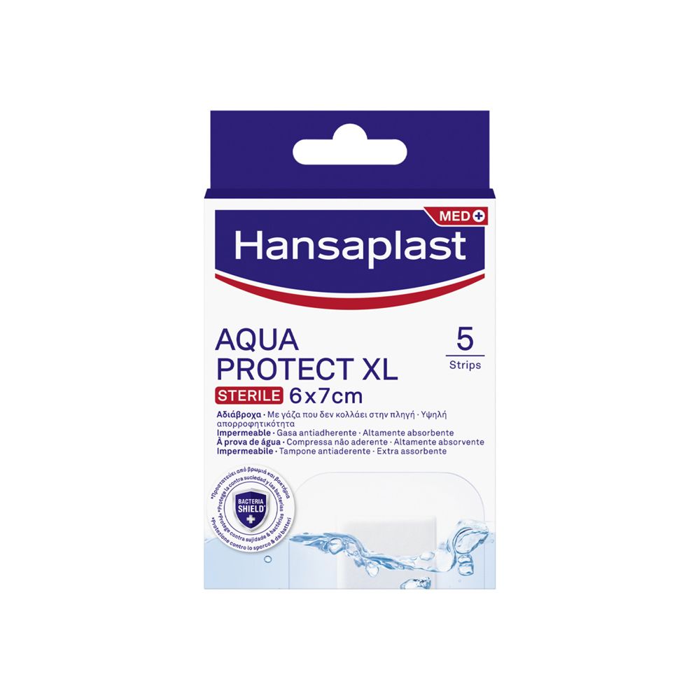 Hansaplast Cerotti Aqua Protect XL, Cerotti impermeabili per grandi ferite, 5 pezzi da 6 x 7 cm - risparmia il 10% con il codice: NI10