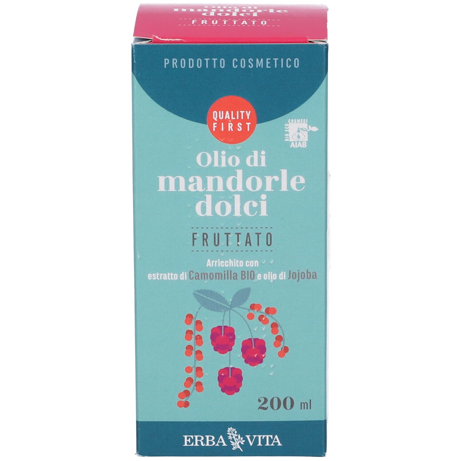 Confezione del prodotto. Scatola con nome del prodotto, logo e indicazione del volume: 200 ml.