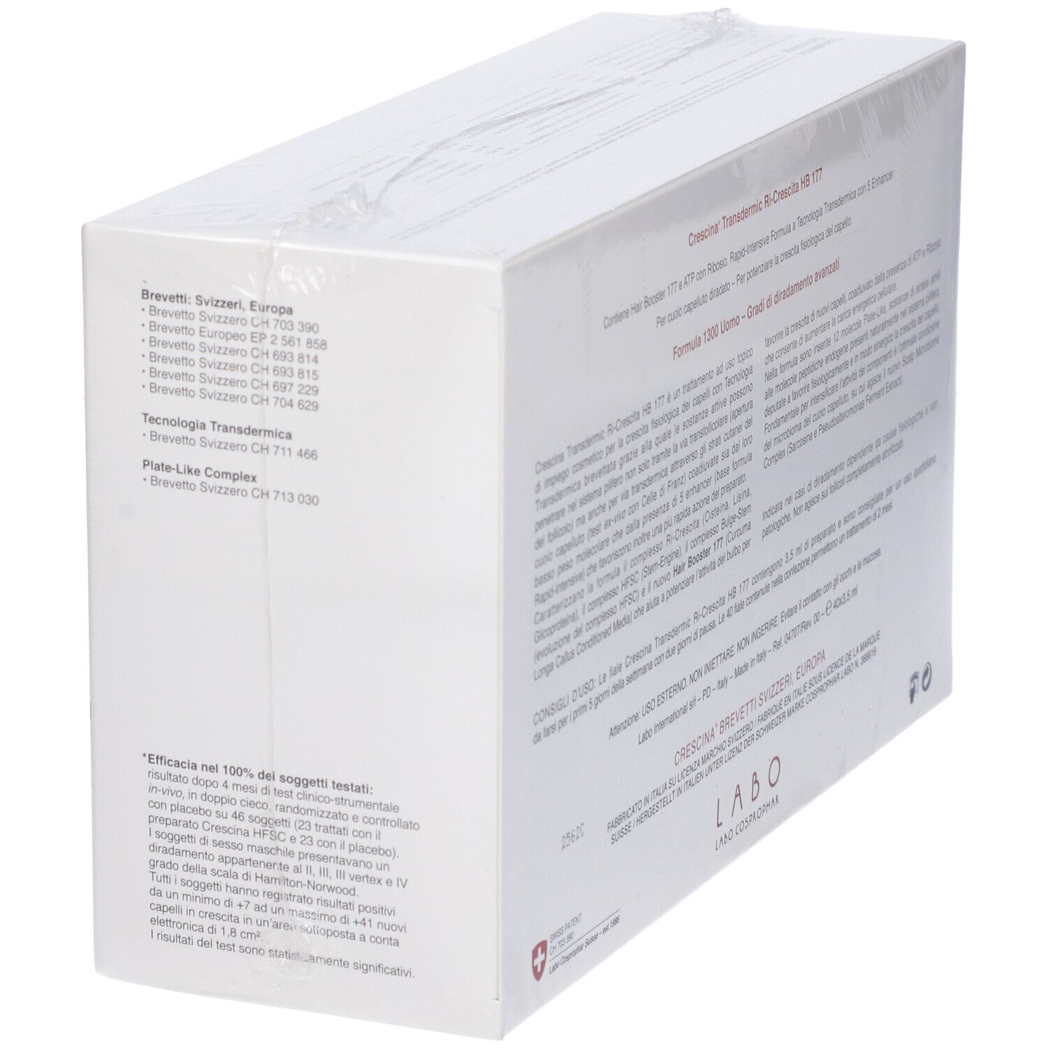 CRESCINA® Transdermic Ri-Crescita HB 177 1300 Uomo 40 Fiale