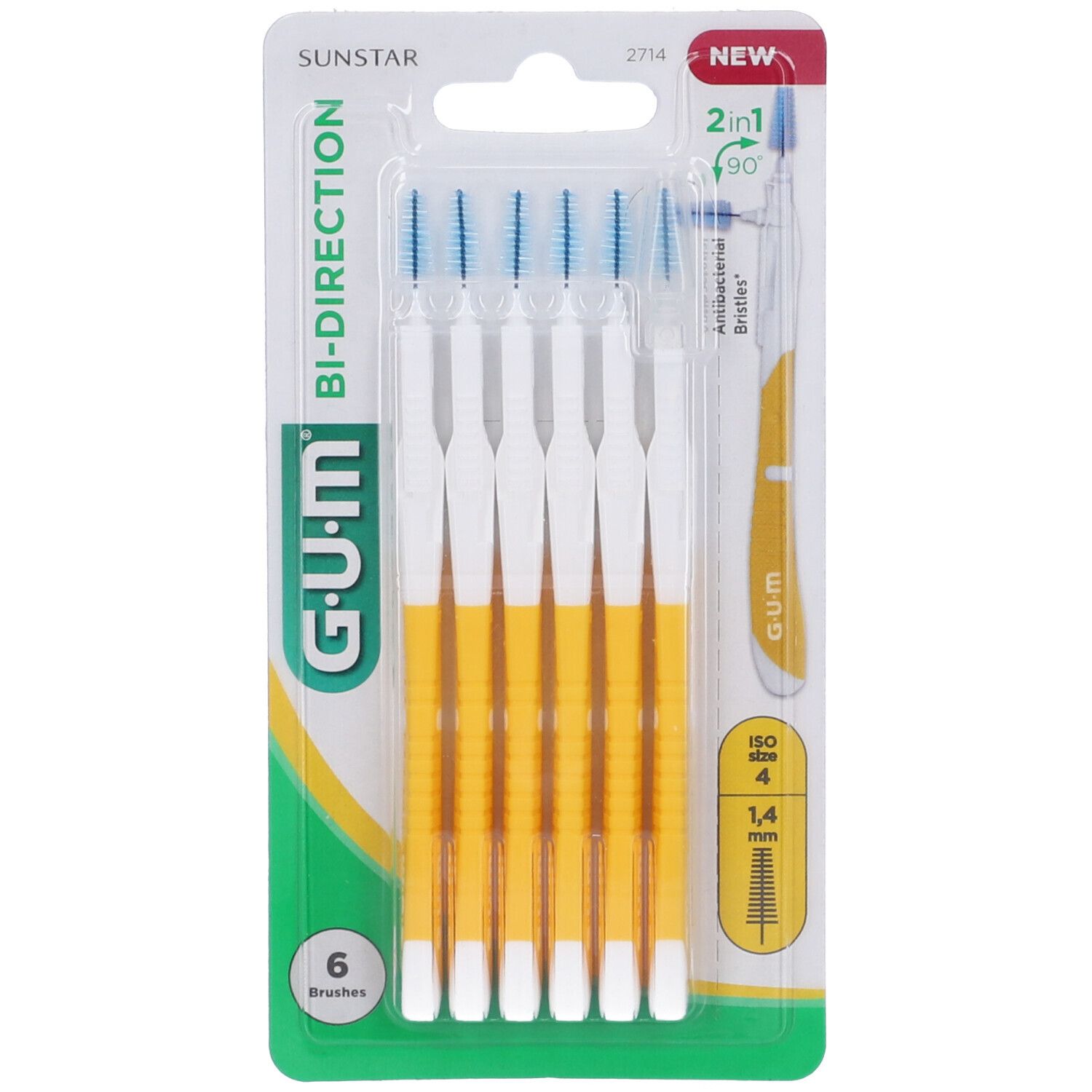 GUM® Spazzolino interdentale conico fine bidirezionale 1,4 mm