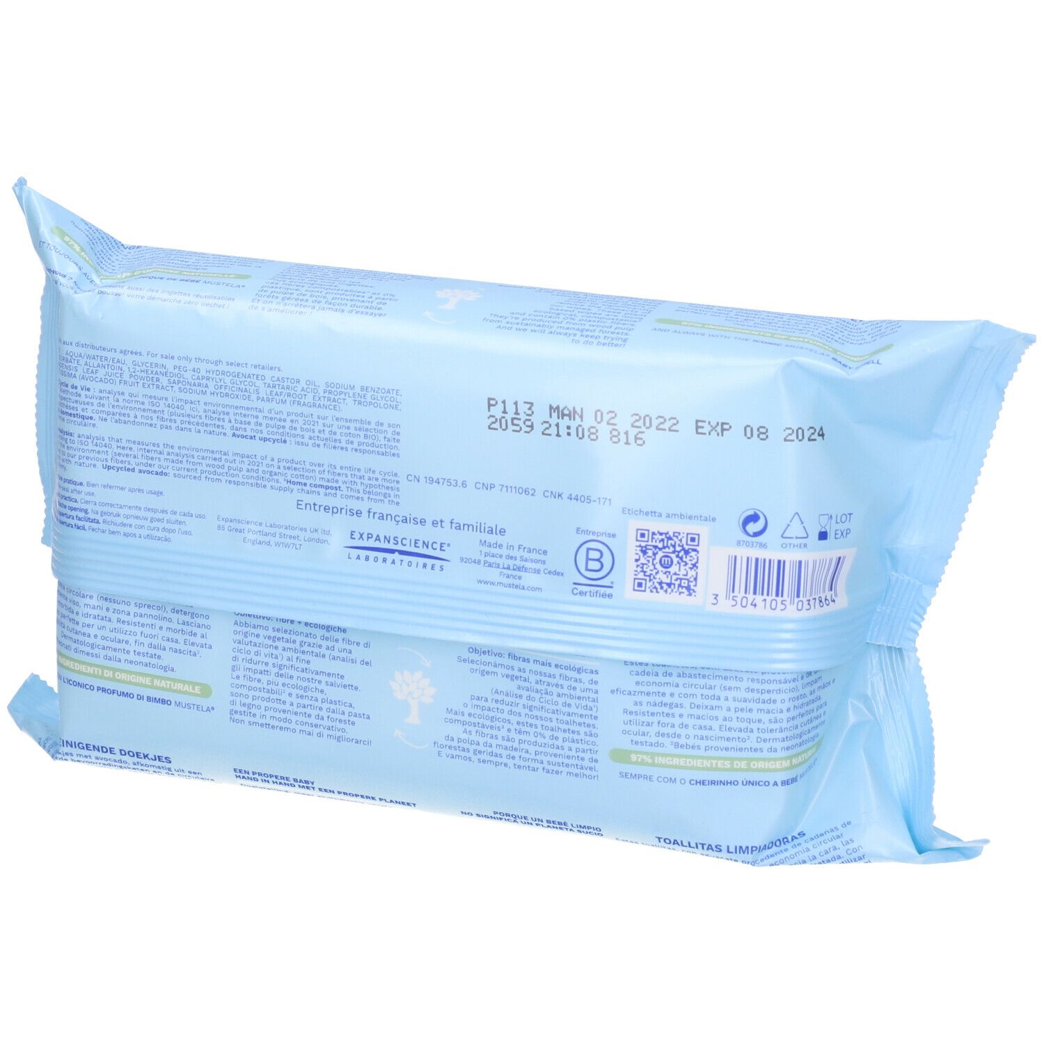 Mustela® Salviette Detergenti Profumate