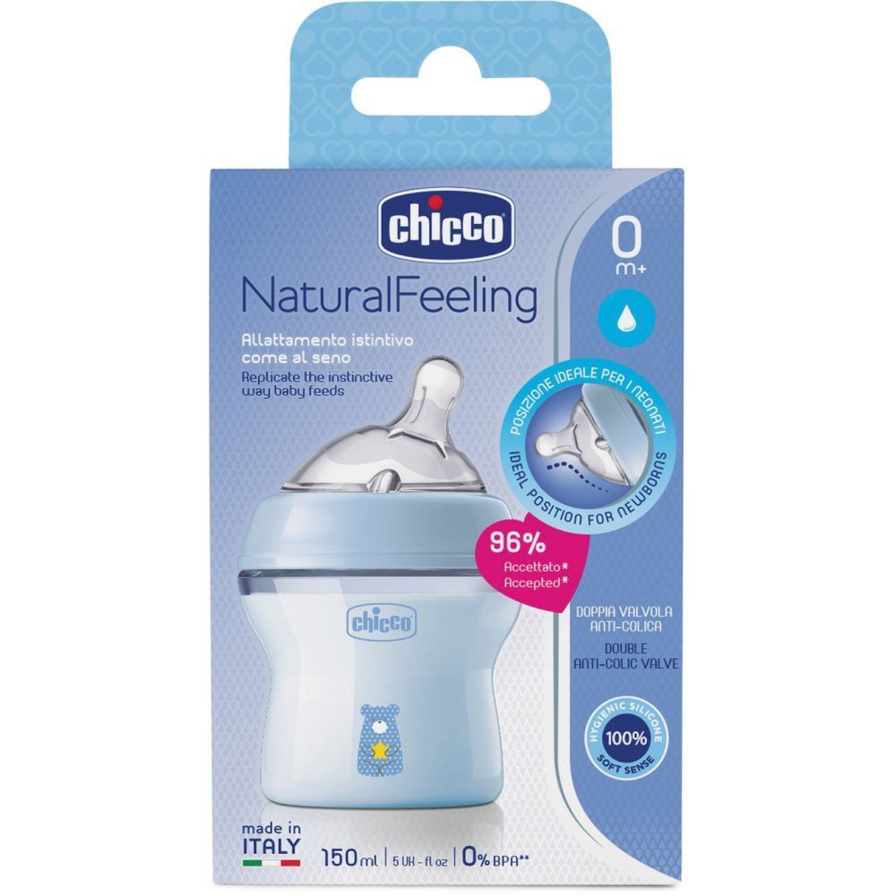 Chicco Naturalfeeling Biberon 0M+ 150ml Flusso Lento Bimbo