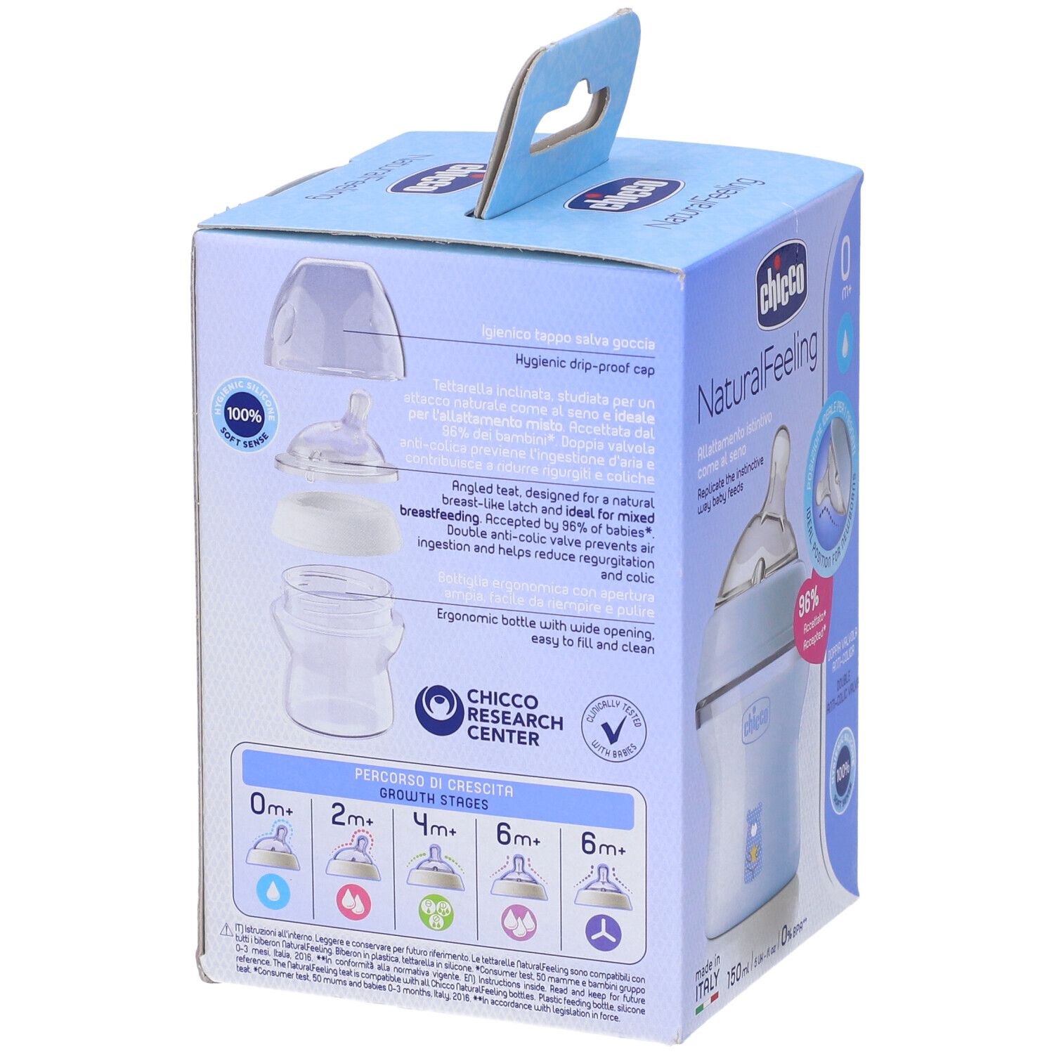 Chicco Naturalfeeling Biberon 0M+ 150ml Flusso Lento Bimbo