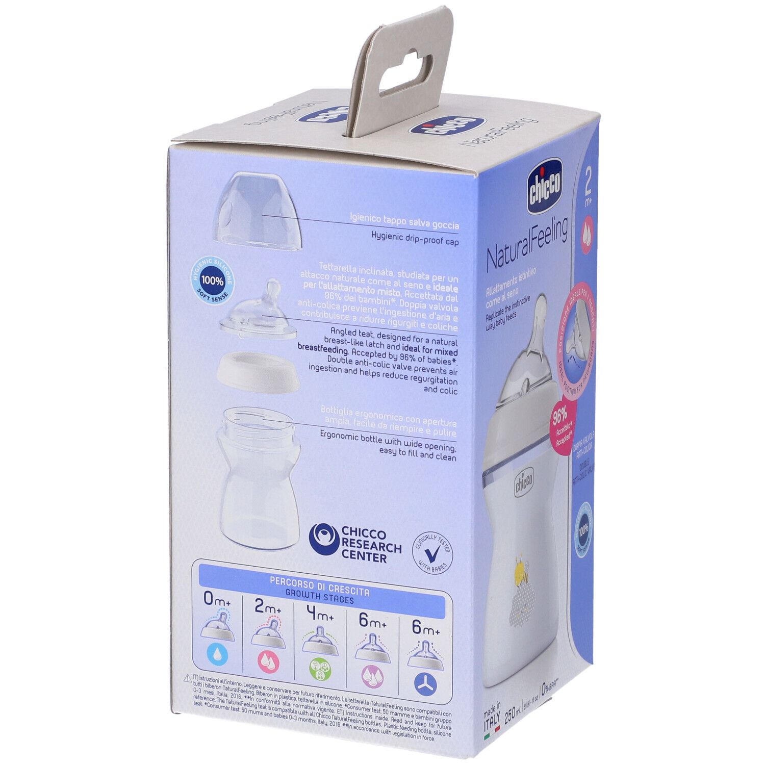 Chicco Biberon Nat Feel Pp 2M+ 250 Ml Unisex