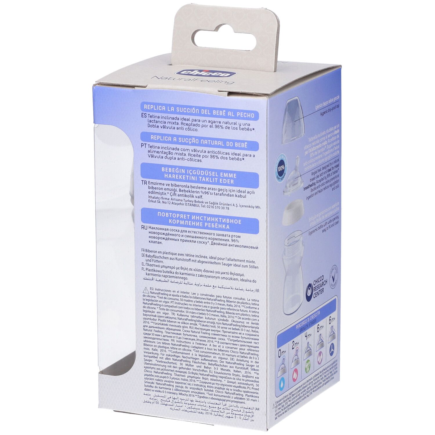 Chicco Biberon Nat Feel Pp 2M+ 250 Ml Unisex
