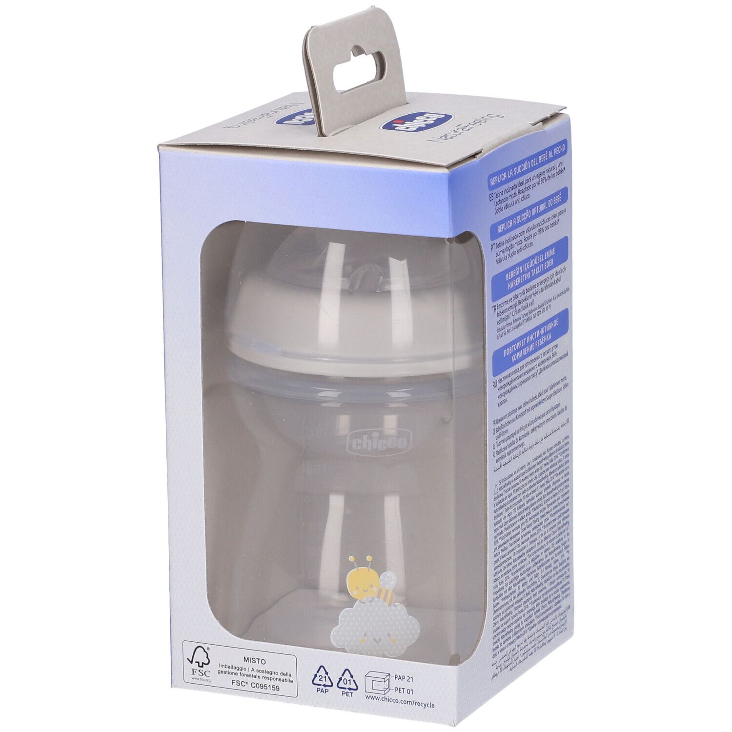 Chicco Biberon Nat Feel Pp 2M+ 250 Ml Unisex