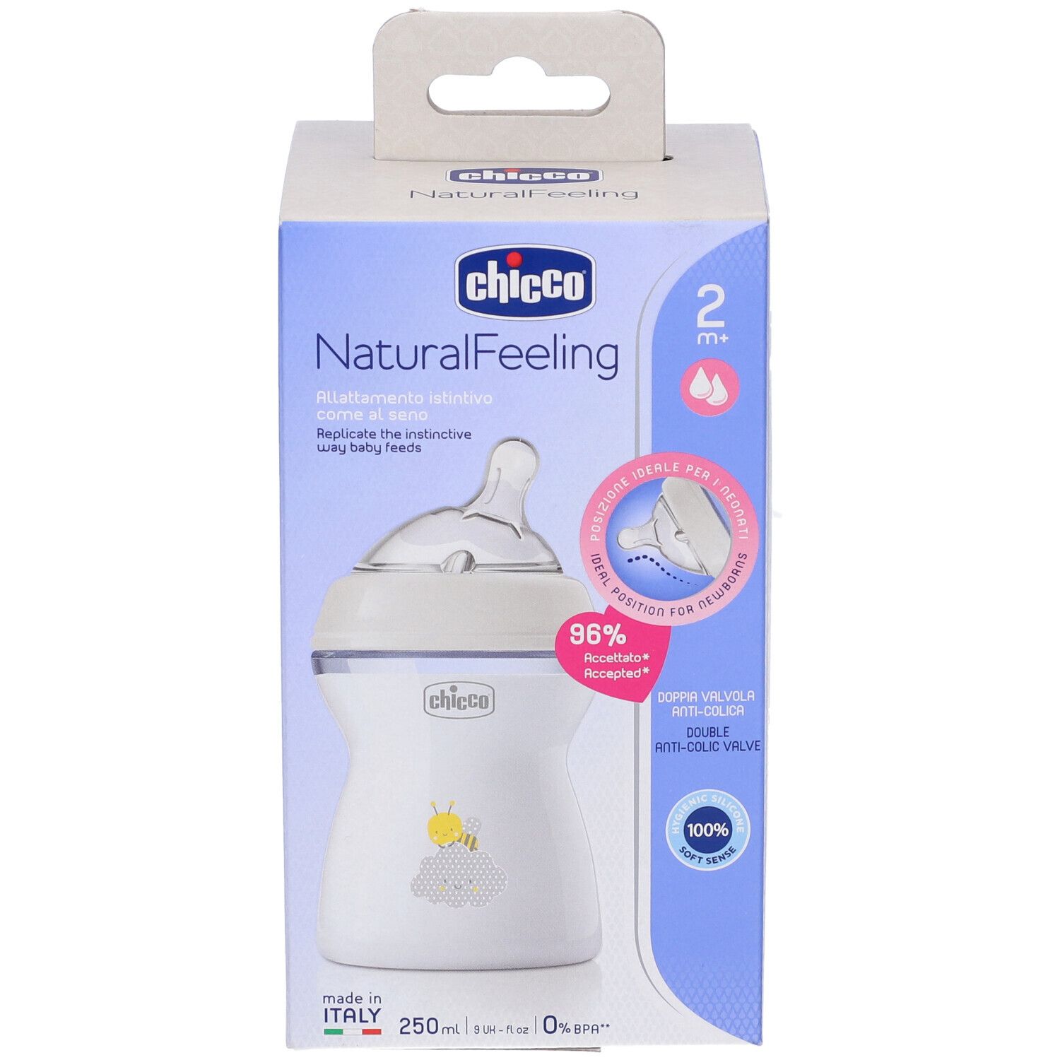 Chicco Biberon Nat Feel Pp 2M+ 250 Ml Unisex