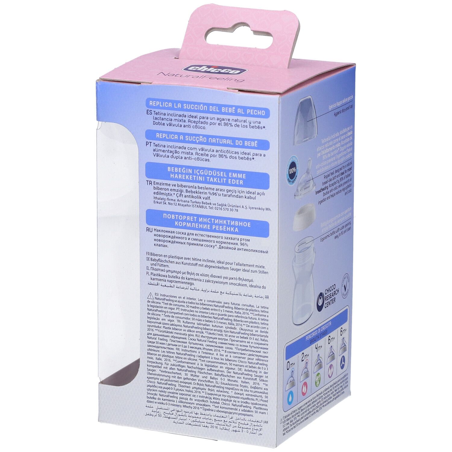 Chicco Biberon Nat Feel Pp 2M+ 250 Ml Bimba