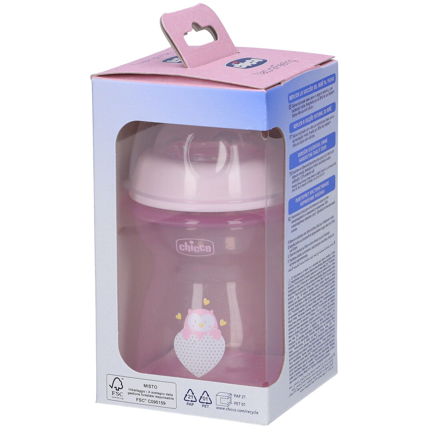 Chicco Biberon Nat Feel Pp 2M+ 250 Ml Bimba