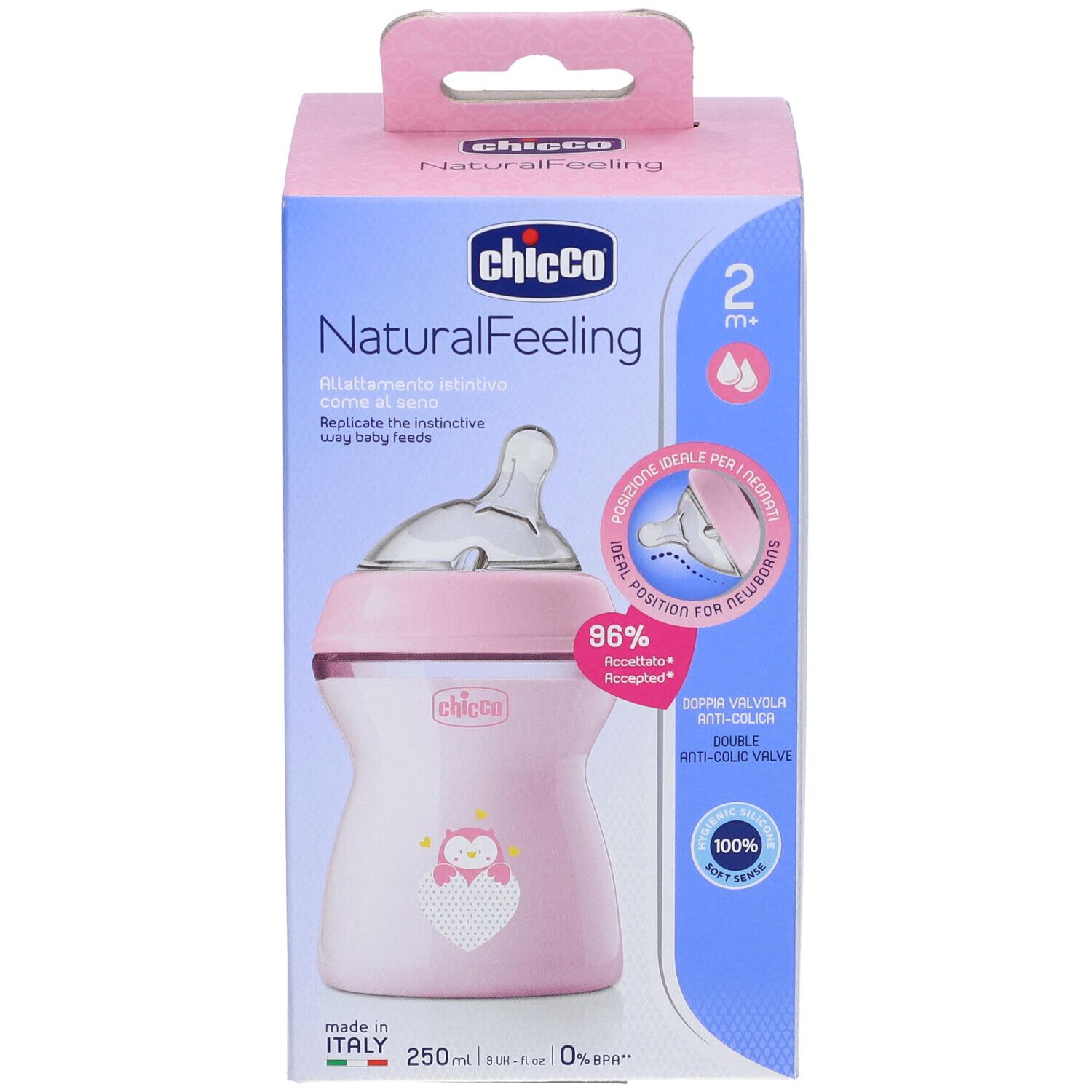 Chicco Biberon Nat Feel Pp 2M+ 250 Ml Bimba