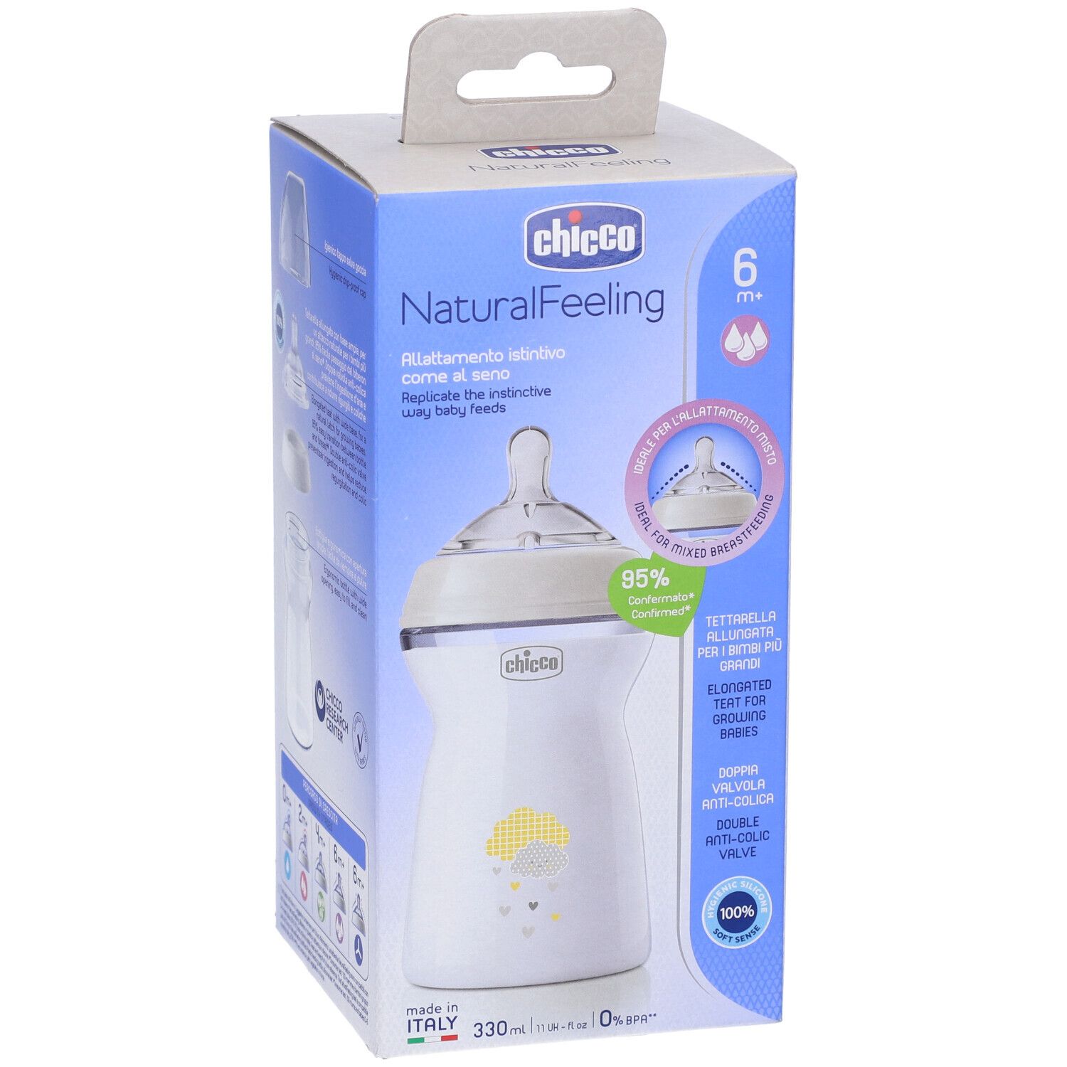 Vendita Online CHICCO BIBERON NAT FEEL PP 6M+ 330 ML UNISEX