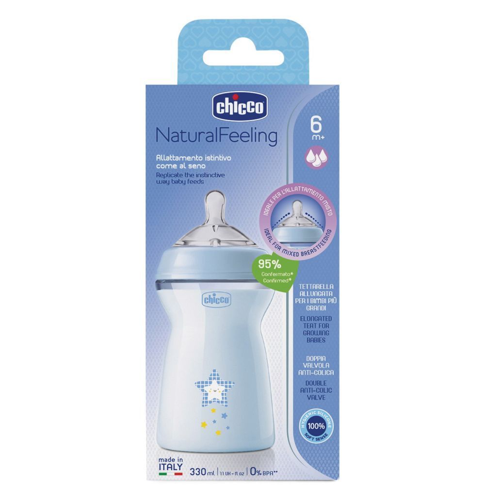 Chicco Biberon Naturalfeeling 6m+ 330ml Flusso Veloce