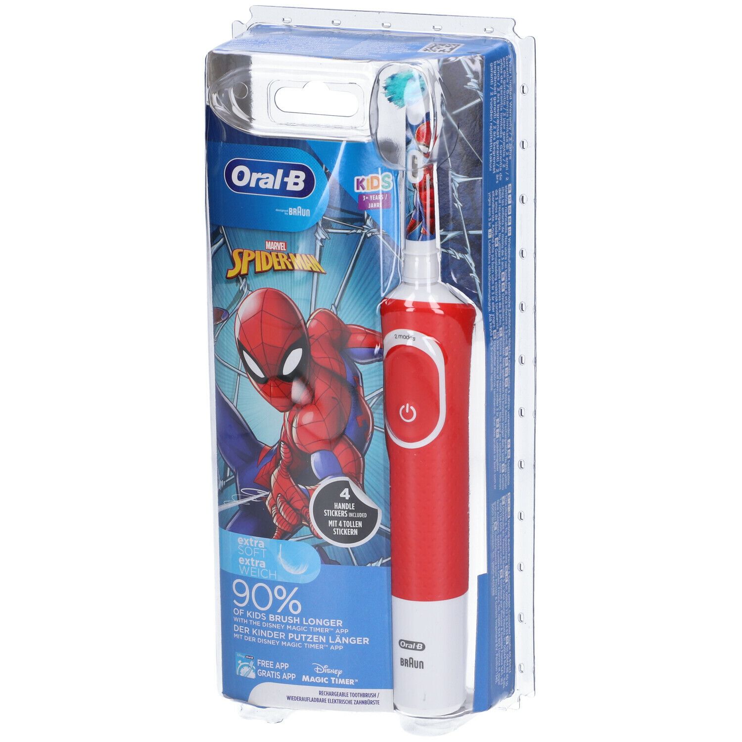 Oral-B® Kids 3+ Anni Spazzolino Elettrico Spiderman 1 pz