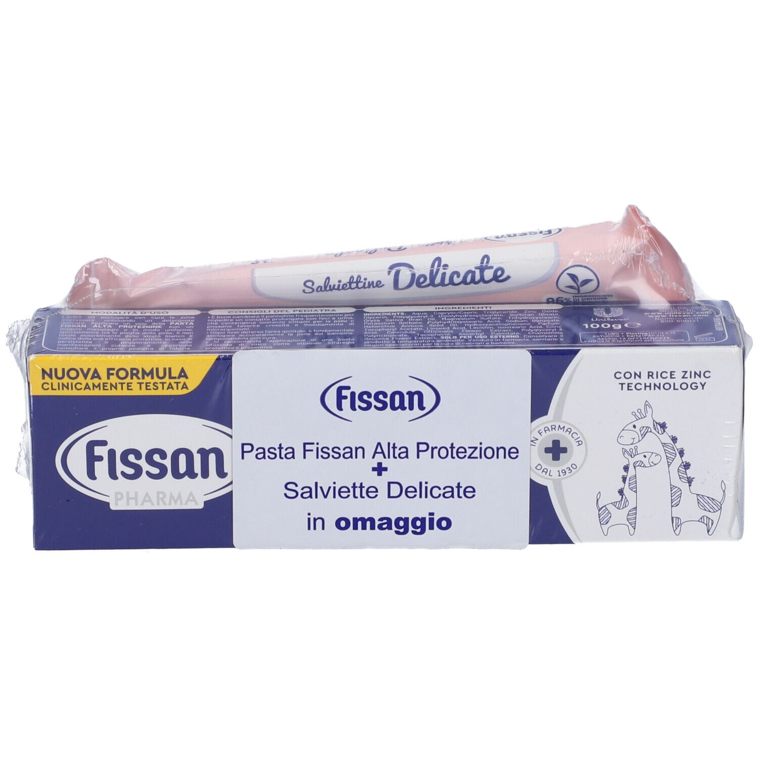 Fissan Special Pack Salviettine 10 Pezzi + Pasta Alta Protezione 100 Ml
