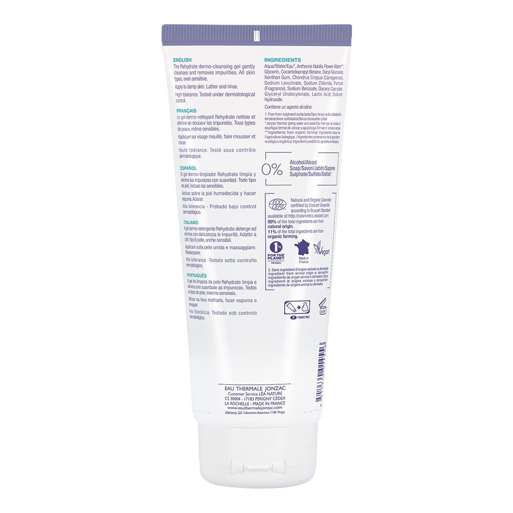 Eau Thermale Jonzac Gel Dermo-Detergente Rehydrate