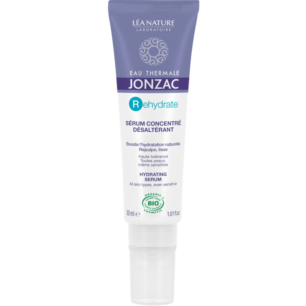 Tubo siero. EAU THERMALE JONZAC Rehydrate Hydrating Serum. Certificazione Bio. Per tutti i tipi di pelle, anche sensibili. 30 ml.