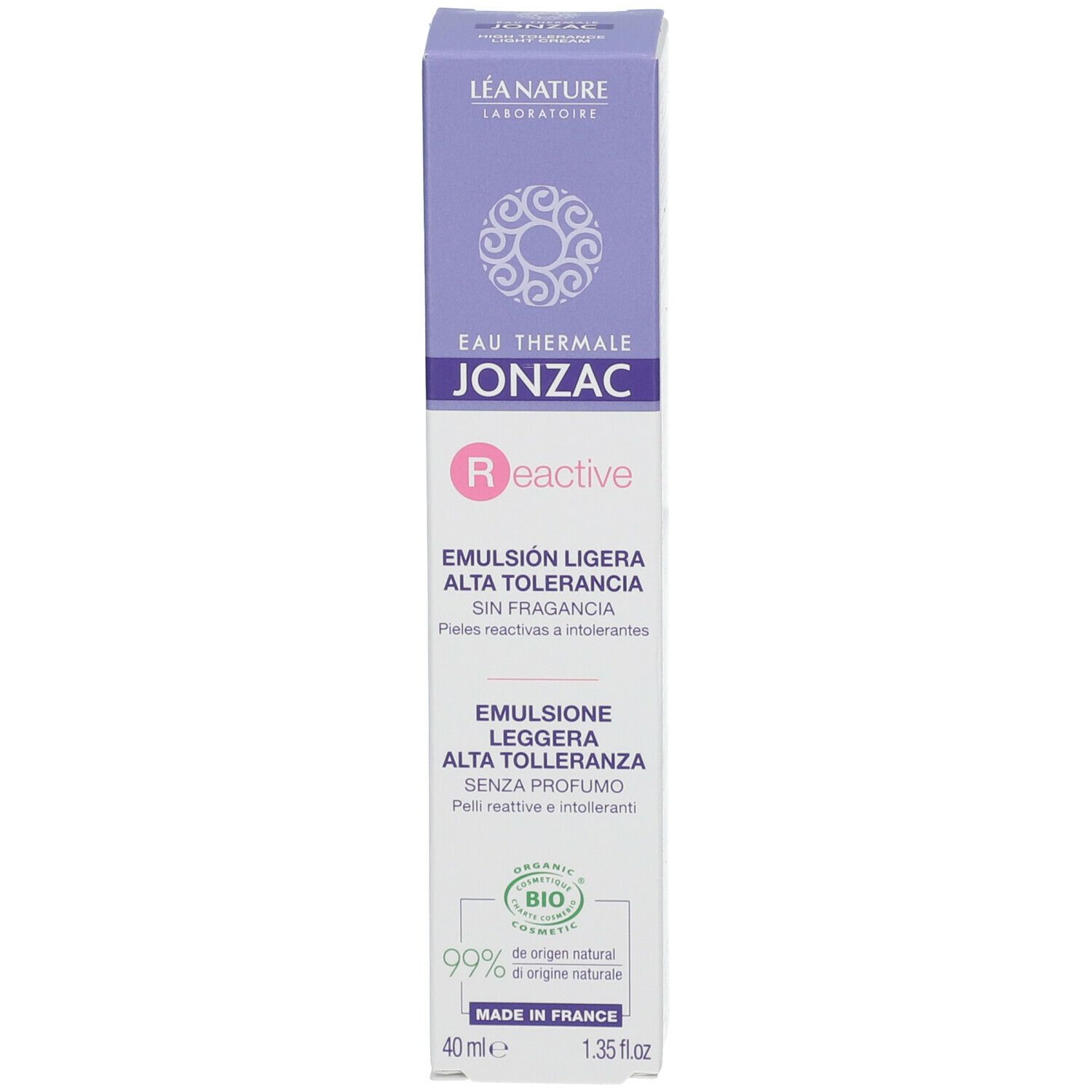 Eau Thermale Jonzac Emulsione Leggera Alta Tolleranza Reactive