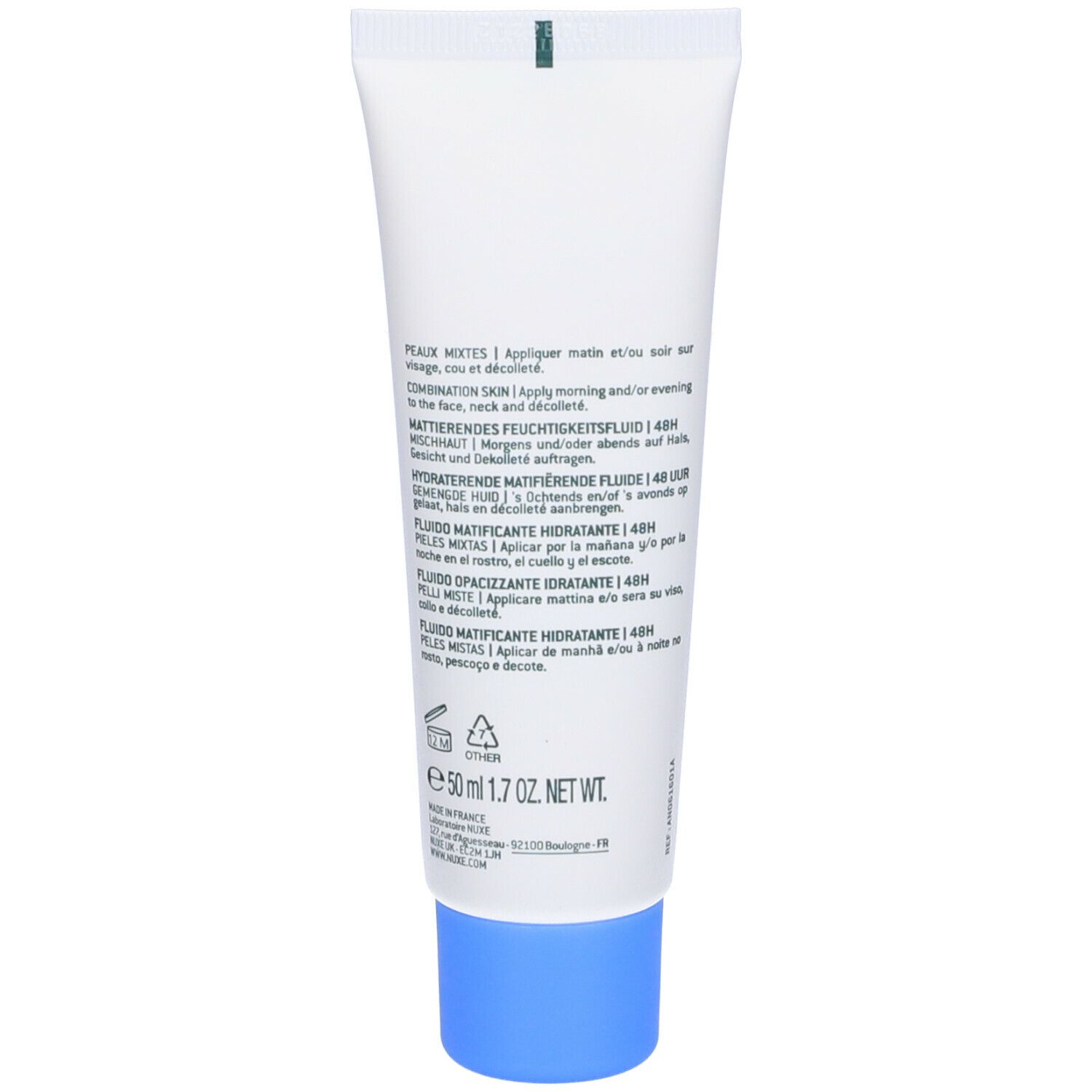 NUXE Crème fraîche de beauté® Fluido Opacizzante Idratante 48h Pelli Miste