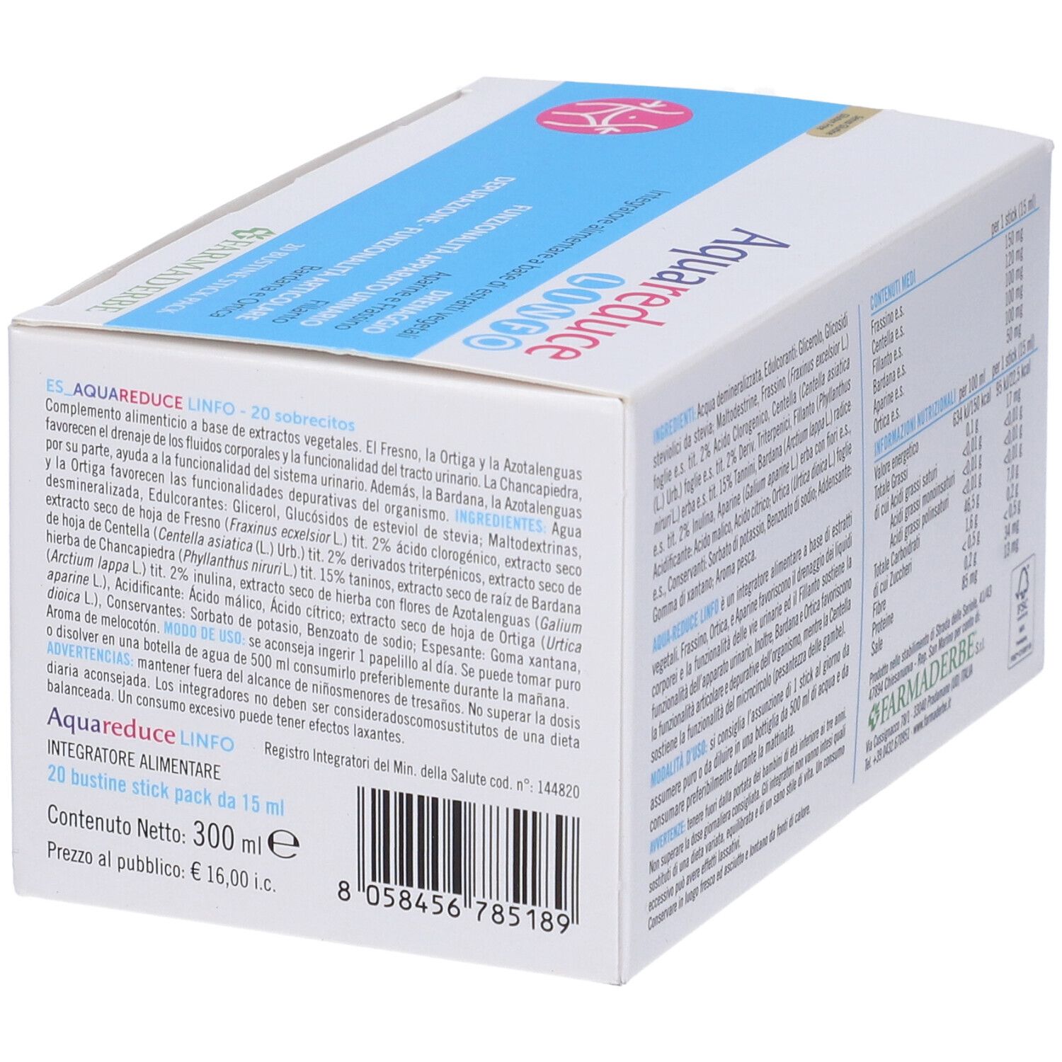 Aqua Reduce Linfo 20 Stick Da 15 Ml
