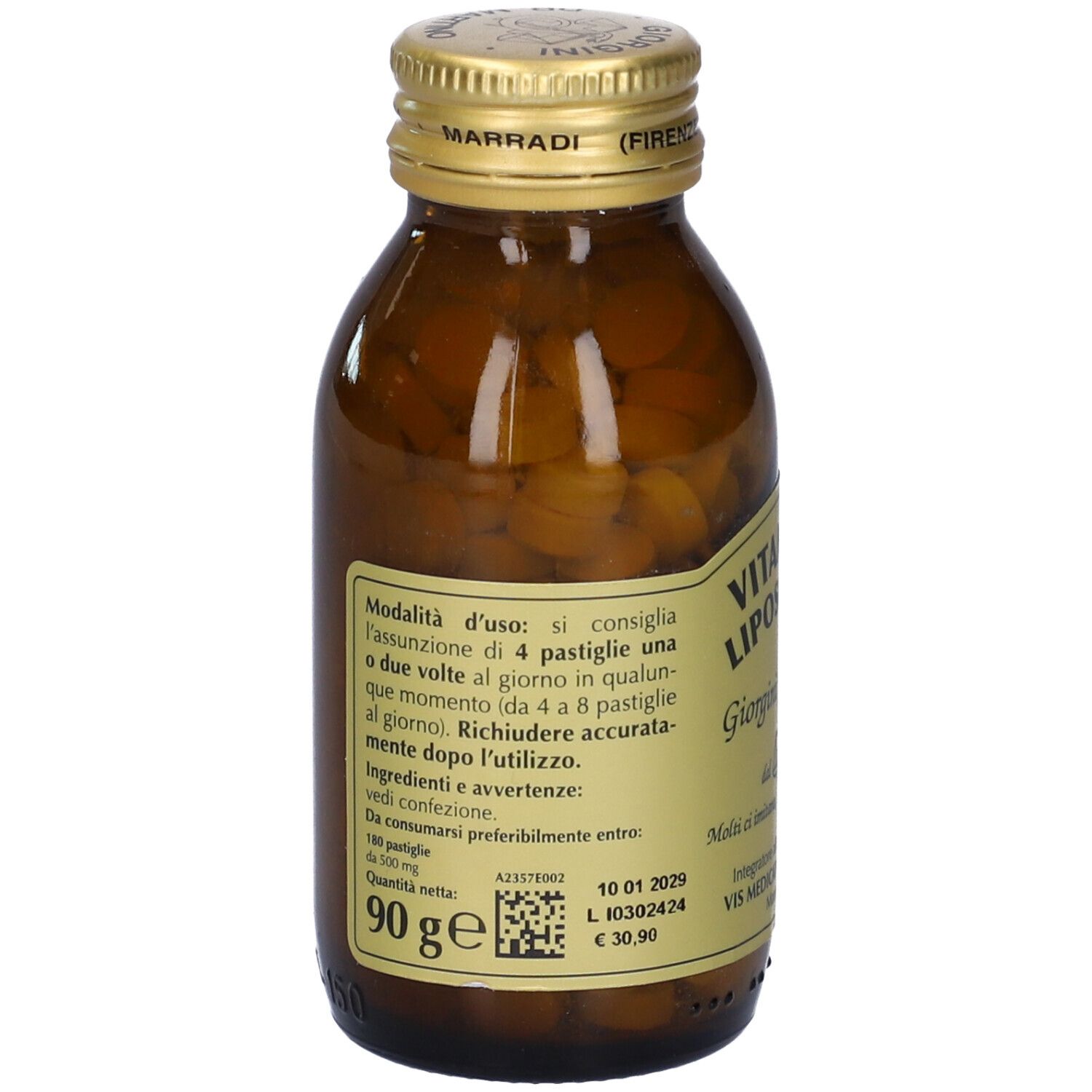 Vitamina C Liposolubile 180 Pastiglie