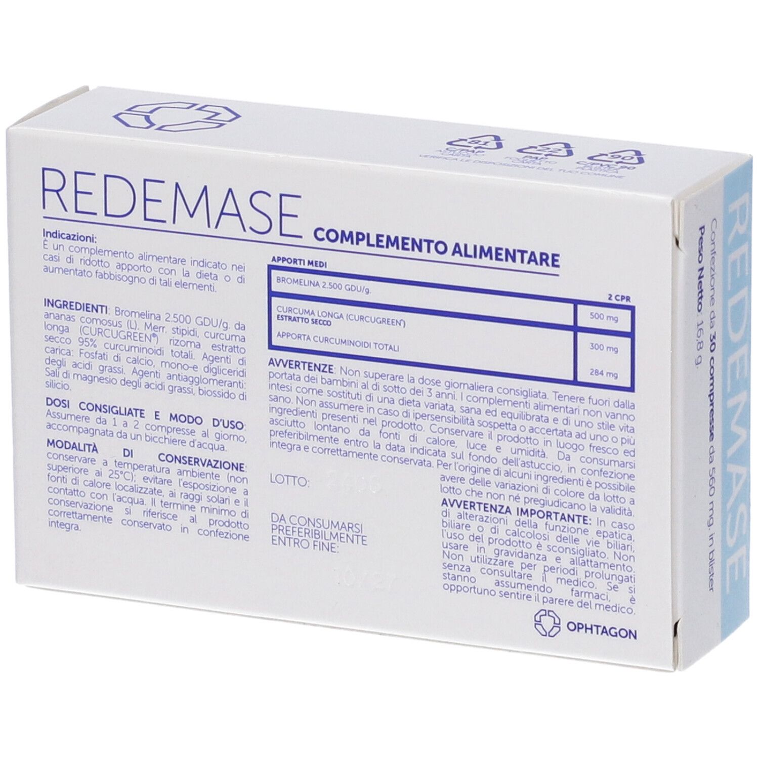 Redemase 30 Compresse