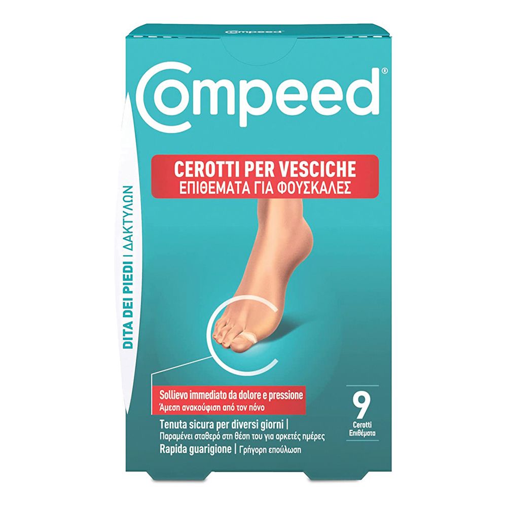 Compeed Cerotto Vesciche Dita Dei Piedi 9 Pezzi Carton