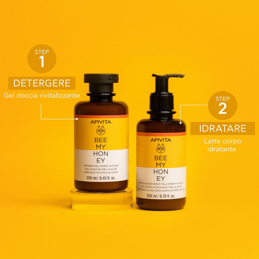 Due flaconi marroni con tappi neri. Sfondo giallo. Etichetta: Fase 1, Fase 2. Informazioni sul prodotto.