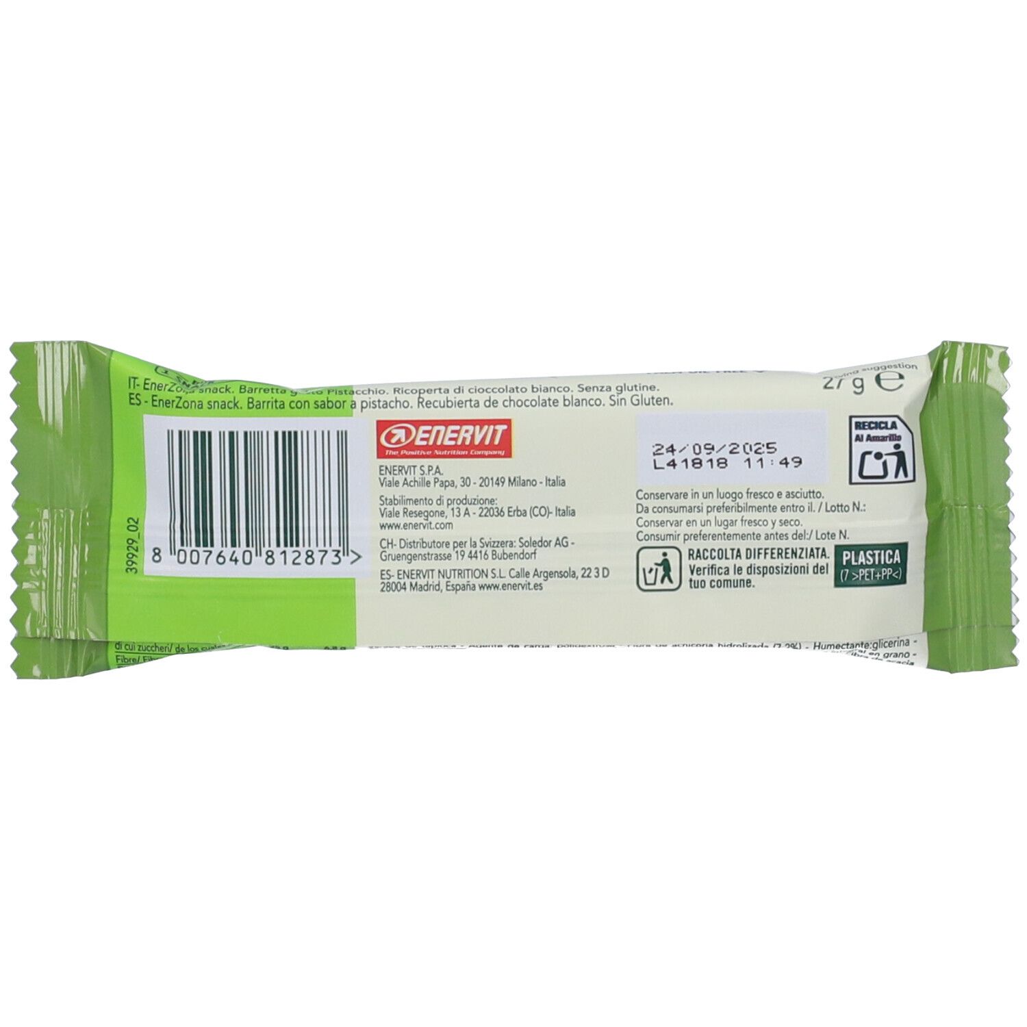 ENERVIT® EnerZONA Snack Pistacchio