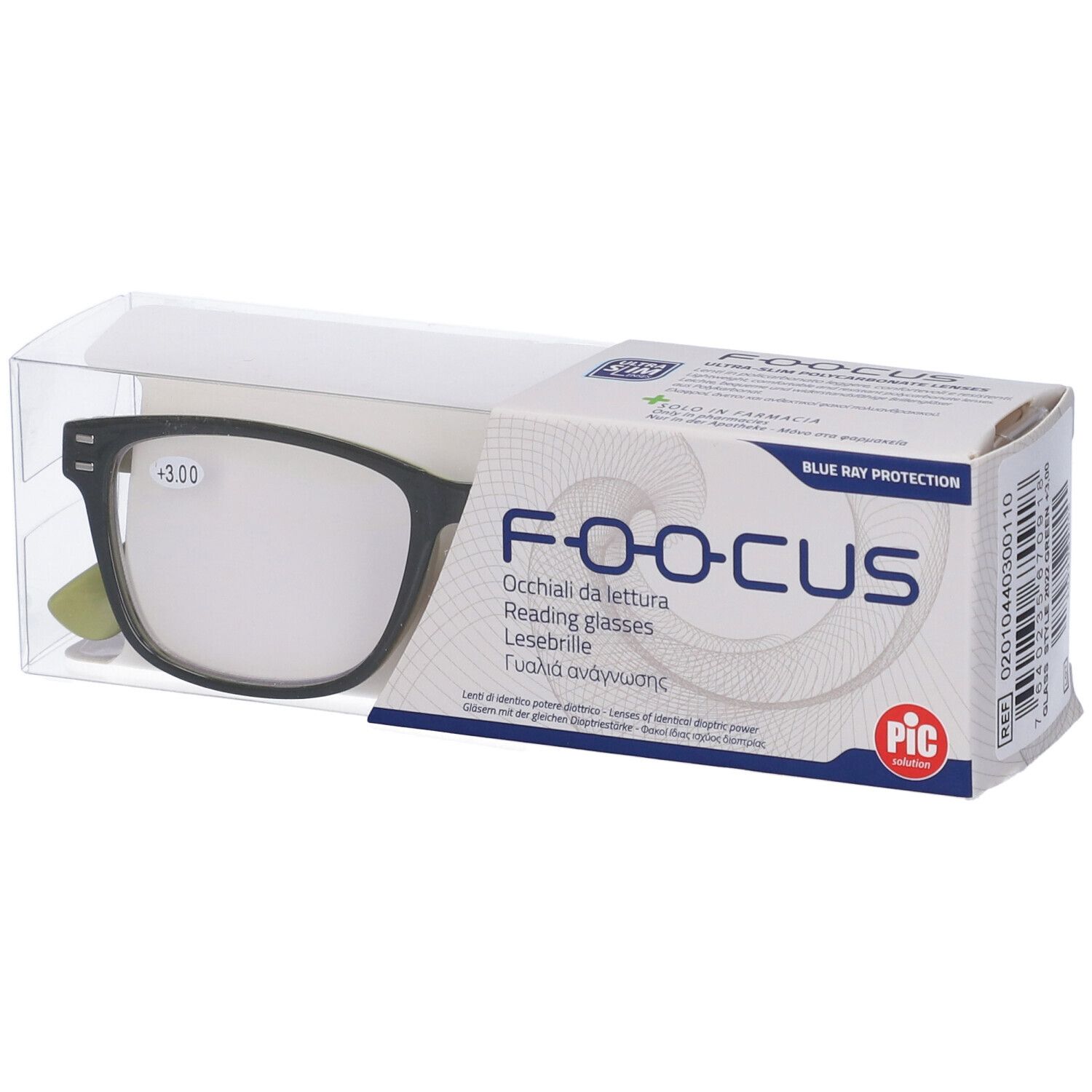 PIC Foocus Occhiali da Lettura Verdi +3,00