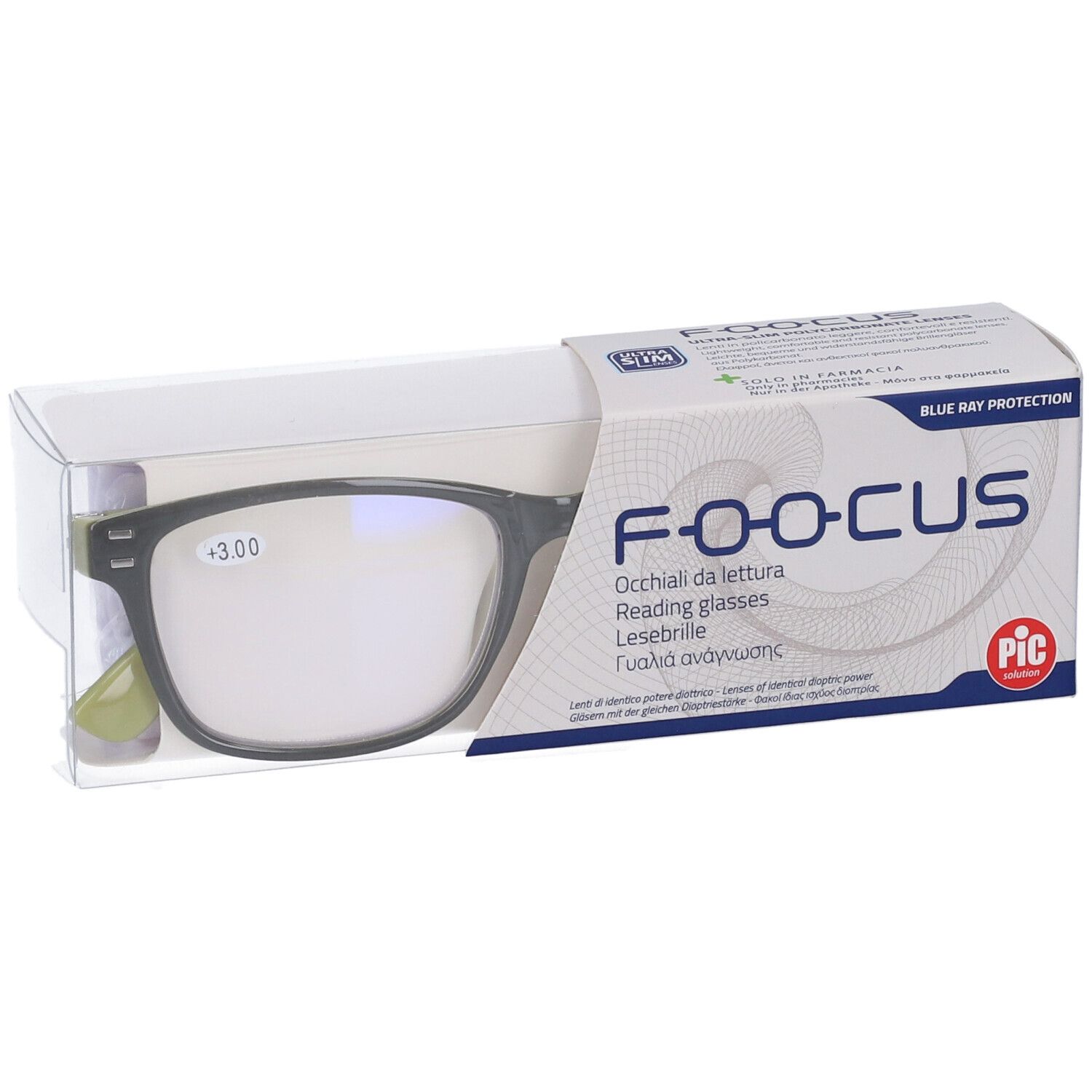 PIC Foocus Occhiali da Lettura Verdi +3,00