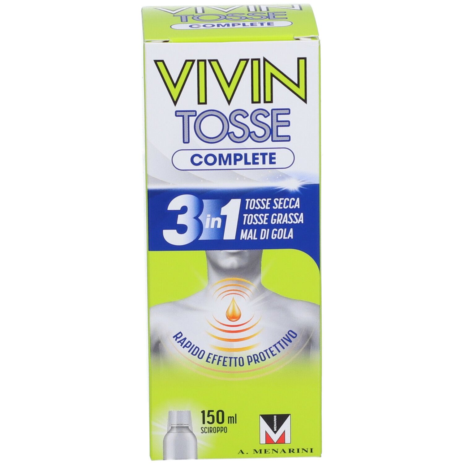 Vivin Tosse Complete 3in1 Tosse Secca, Grassa, Mal Di Gola Sciroppo 150 ml