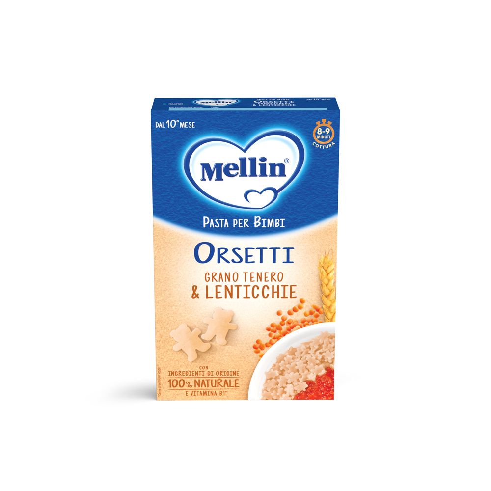 Mellin Pasta Per Bimbi Orsetti Grano Tenero & Lenticchie