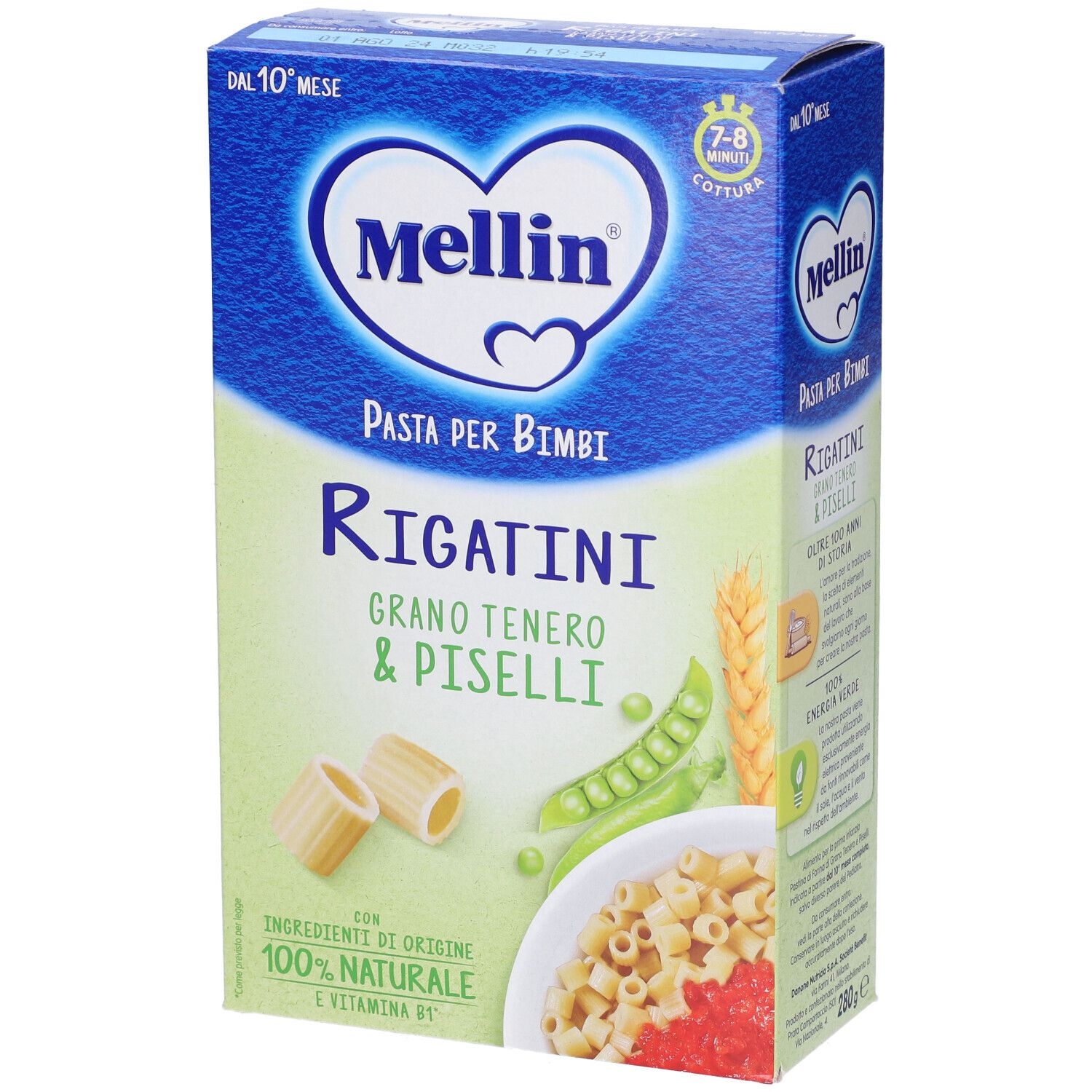 Mellin Rigatini Con Piselli 280 G