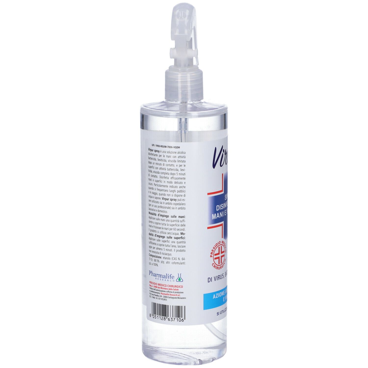 Virpur Spray Disinfettante Mani e Superfici 70 ml - Pharmalife