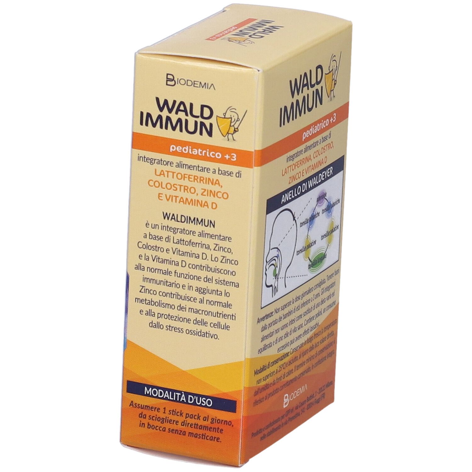 Wald Immun Pediatrico +3 10 Stick Gusto Cioccolato
