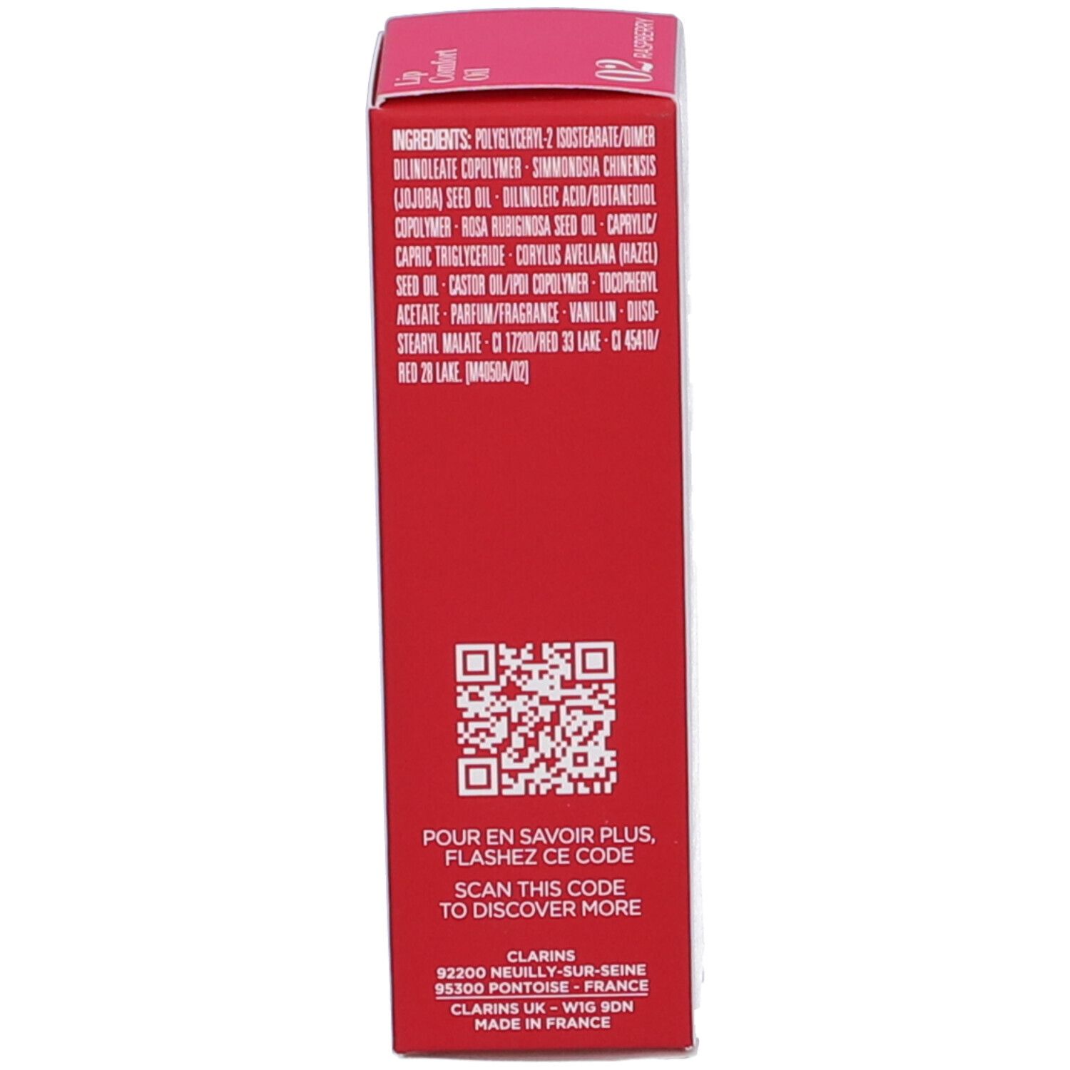 Clarins Lip Comfort Oil Tonalità 02 Raspberry