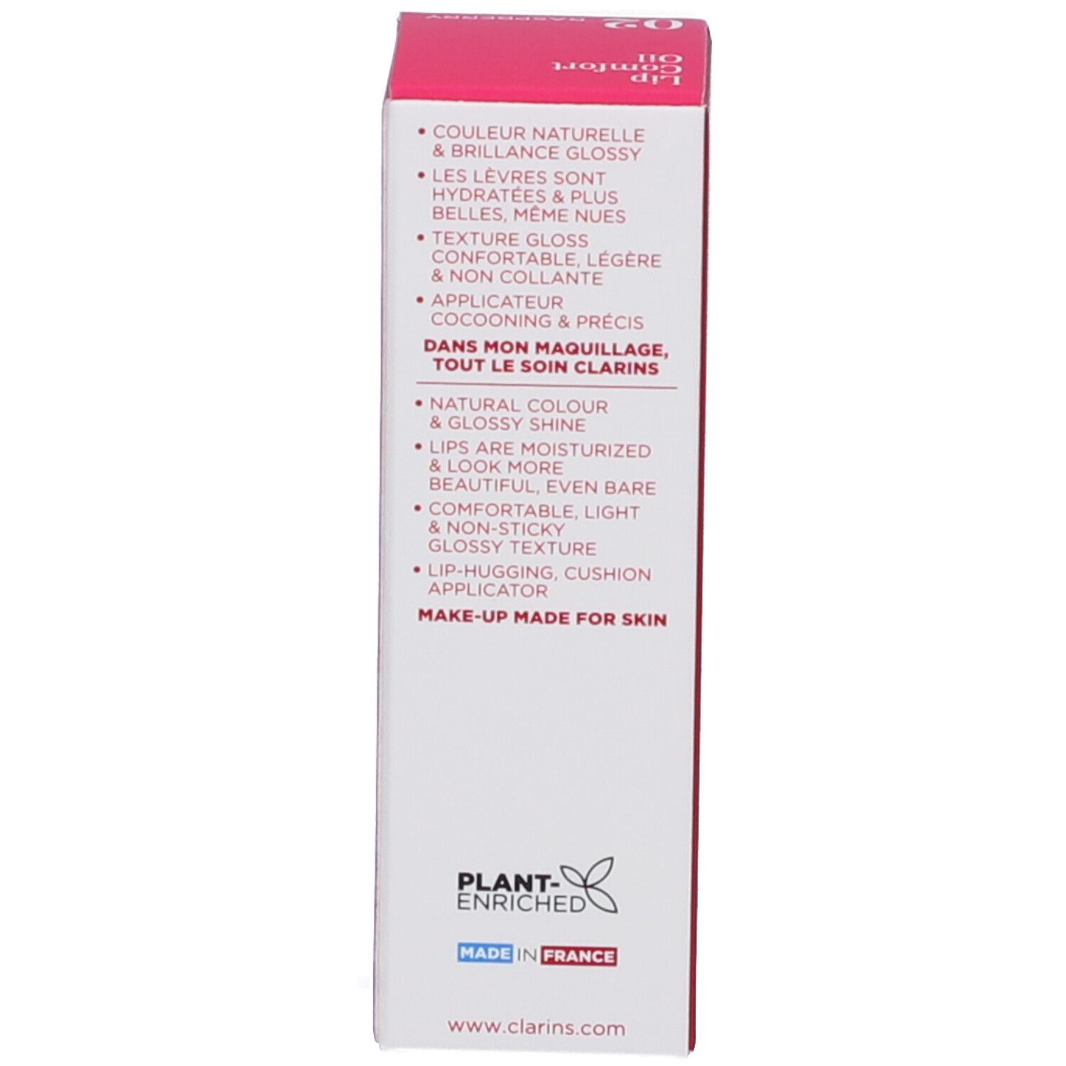 Clarins Lip Comfort Oil Tonalità 02 Raspberry