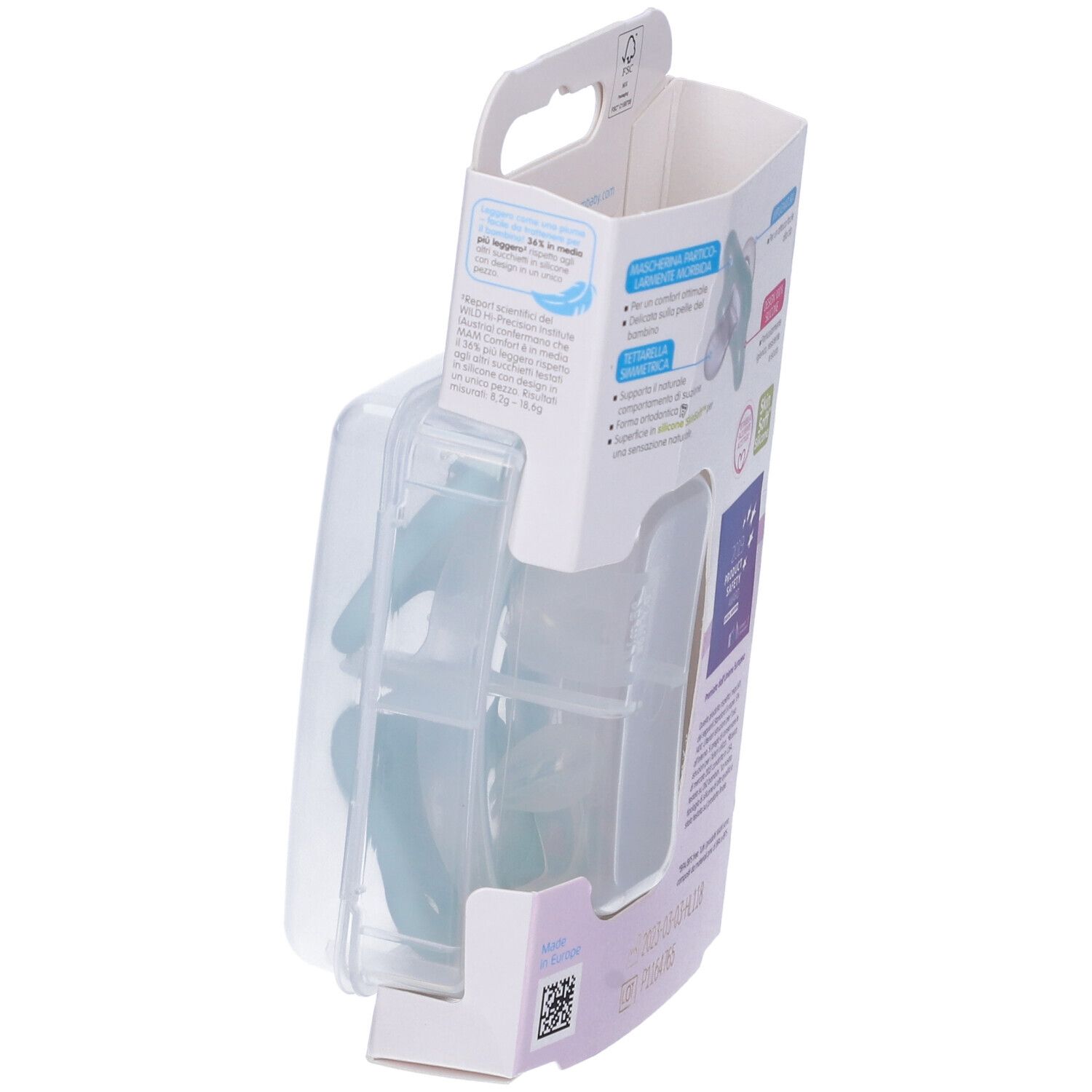 Mam Comfort Succhietto 2-6 Mesi Silicone Confezione Doppia Neutro