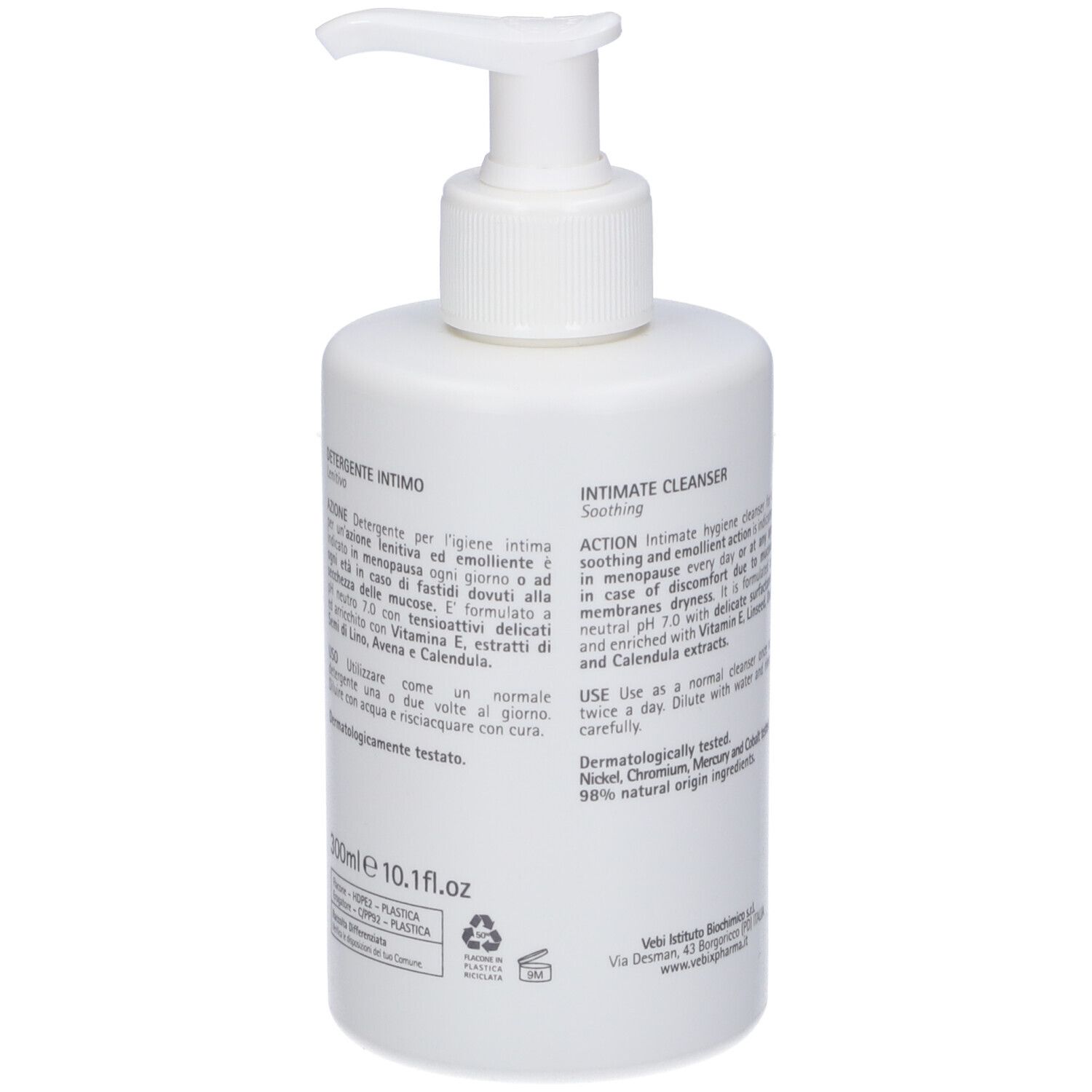 Vebix Phytamin E Detergente Intimo Lenitivo Ph 7,0 300 Ml