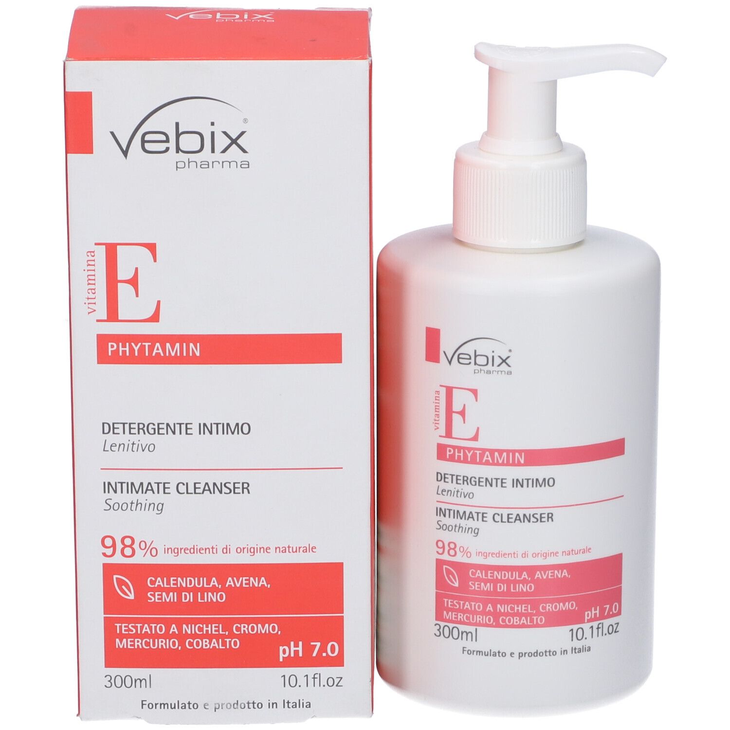 Vebix Phytamin E Detergente Intimo Lenitivo Ph 7,0 300 Ml