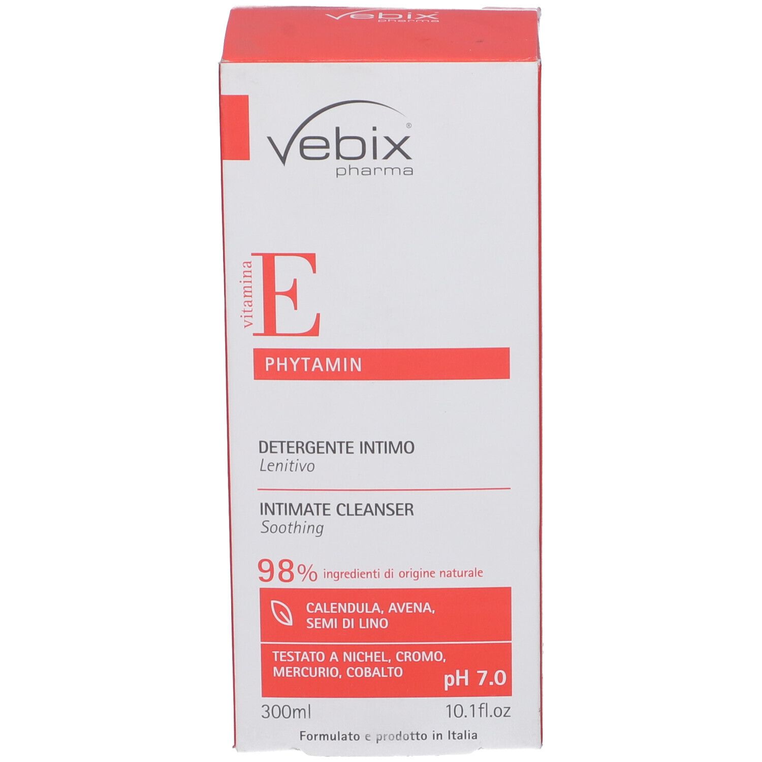 Vebix Phytamin E Detergente Intimo Lenitivo Ph 7,0 300 Ml
