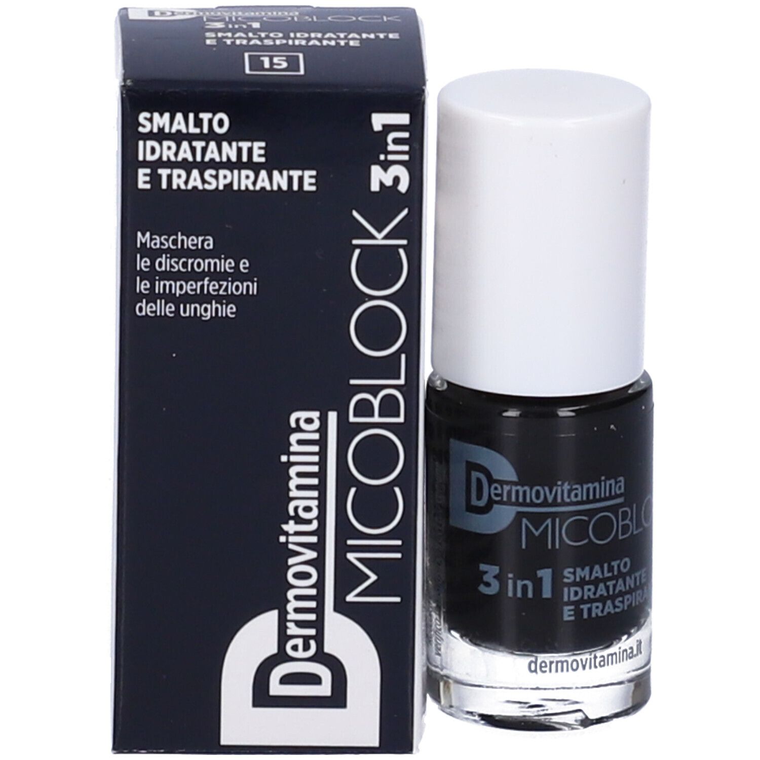 Dermovitamina Micoblock® 3 in 1 Smalto Idratante e Traspirante  Nero